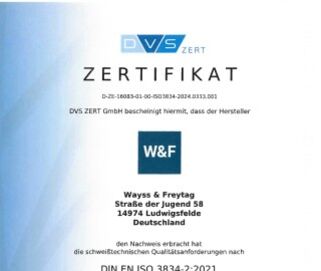 Schweißtechnische Qualitätsanforderungen nach DIN EN ISO 3834-2:2021